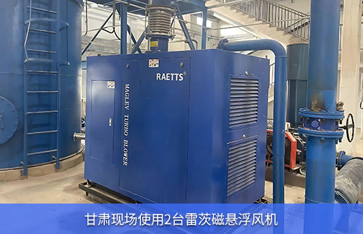 甘肅現(xiàn)場使用2臺雷茨磁懸浮風(fēng)機